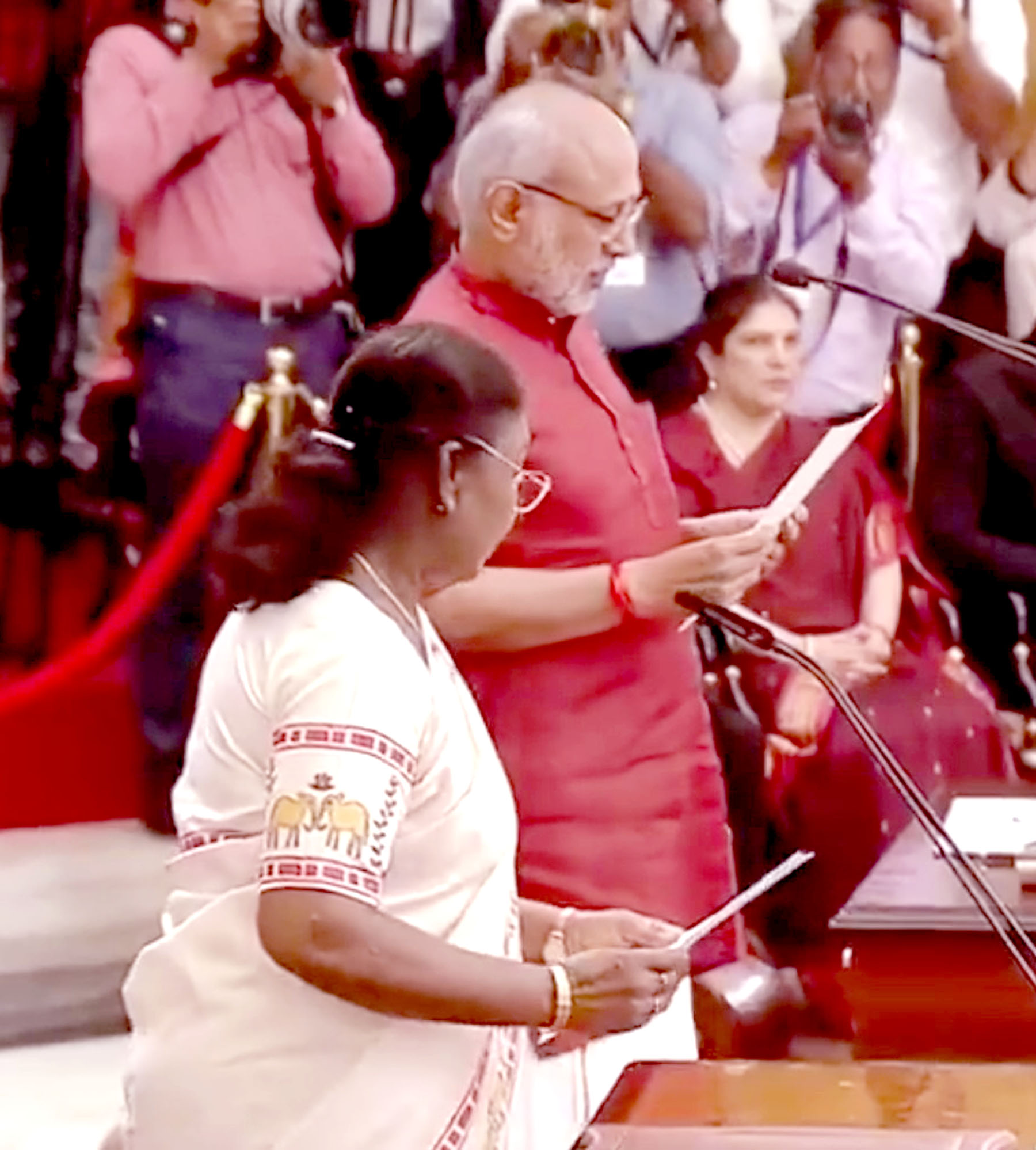 CP Radhakrishnan takes oath as the 15th Vice President of India.